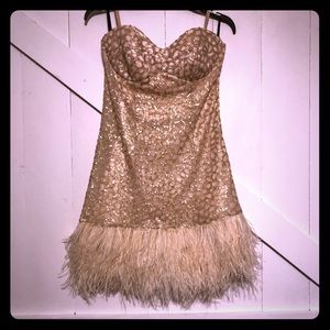 Bebe feather dress